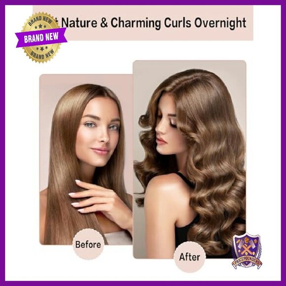 Heatless Overnight Hair Curlers Set with Satin Scarf No Damage main image 8